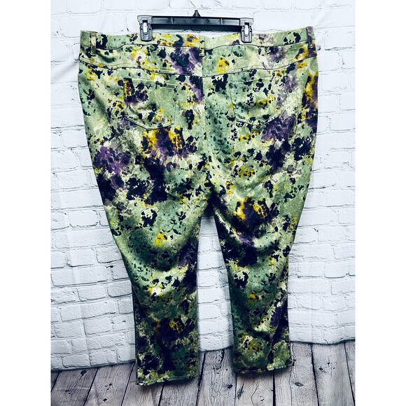 LOGO by Lory Goldstein Womens Tie Dye Jeggings Size 3XP Polyester Blend - Picture 3 of 7